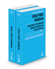 Going Public Handbook, 2024-2025 ed. (Securities Law Handbook Series) ISBN 9780314800992
