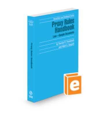 Proxy Rules Handbook, 2023 ed. (Securities Law Handbook Series)