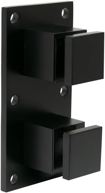 FHC SS20MB Glass Rail Standoffs 2' Square with Mounting Plate Matte Black