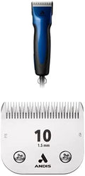Andis 68520 Excel Professional 5-Speed Detachable Blade Clipper Kit SMC, Blue + Andis – 64071, Ultra Edge Dog Clipper Blade, Carbonized Steel, Resists Heat & Rust, Long-Lasting Sharp Edges