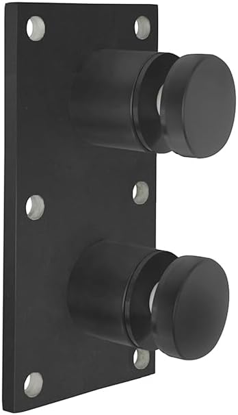 FHC RS20MB Glass Rail Standoffs 2' Dia. with Mounting Plate Matte Black
