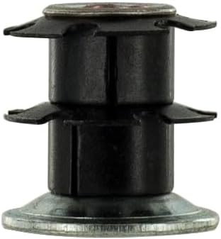 Outwater Industries Double Star Threaded Caster Insert | Heat Treated Steel | Fits 1 Inch Round 16-18 Gauge Tube | Thread: 3/8-16 | 100 Pack