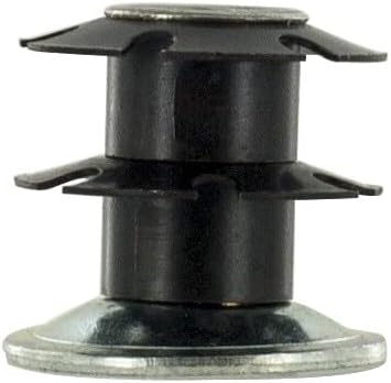 Outwater Industries Double Star Threaded Caster Insert | Heat Treated Steel | Fits 1-1/8 Inch Round 16-18 Gauge Tube | Thread: 3/8-16 | 100 Pack