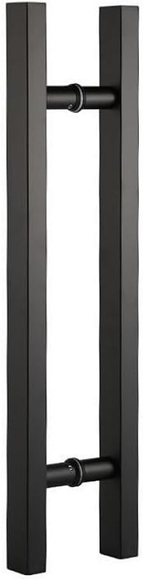 TOGU TG-6019 60 inches Solid Standoffs Heavy-Duty Commercial Grade-304 Stainless Steel Push Pull Door Handle/Barn Door Pull Handle/Glass Pulls, Matte Black Finish