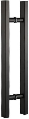 TOGU TG-6019 60 inches Solid Standoffs Heavy-Duty Commercial Grade-304 Stainless Steel Push Pull Door Handle/Barn Door Pull Handle/Glass Pulls, Matte Black Finish