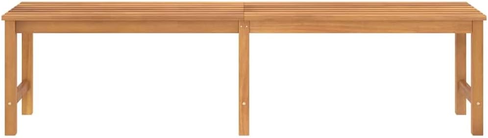 vidaXL Solid Teak Wood Patio Bench Garden Outdoor Lawn Yard Terrace Balcony Wooden Seat Seating Sitting Chair Bench Furniture 70.9'