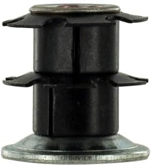 Outwater Industries Double Star Threaded Caster Insert | Heat Treated Steel | Fits 1 Inch Round 16-18 Gauge Tube | Thread: 5/16-18 | 100 Pack