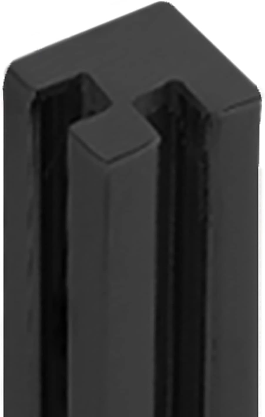 Glass Deck Railing System Glass Panel Post, Glass Railing Post Terraces Black Glass Railing Standoff, Anti-Rust Square Balustrade Panel Clamp for Deck Swimming Pool, Heavy Duty End/Middle/Corner Post(