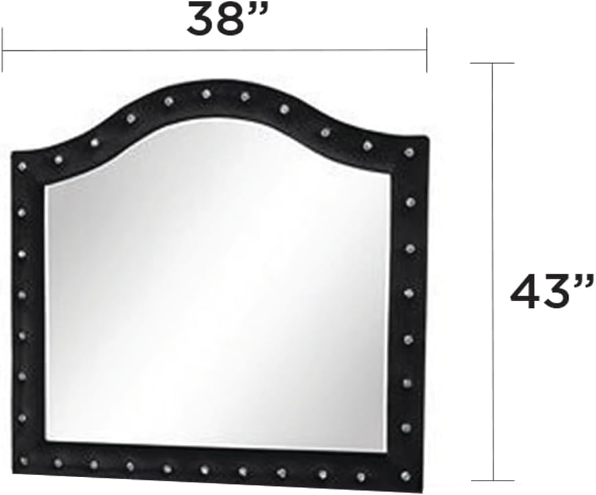 GOWE Encore Modern Style Tufted and Upholstered King 5PC Bedroom Set Made with Wood in Black(NJ Inventory)
