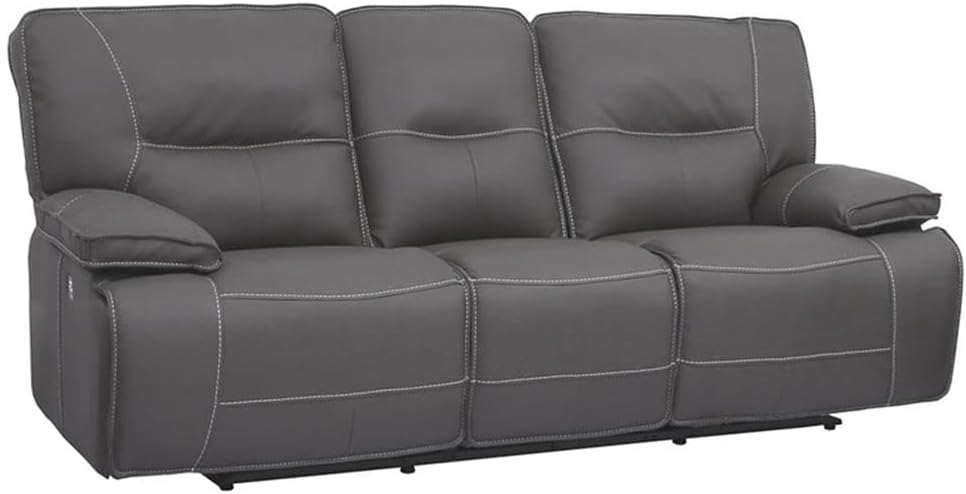 Pemberly Row Contemporary Power Reclining Sofa Set, High-Performance Haze Upholstery, Includes Sofa & 2 Recliners with USB Charger, Wall-Hugger Design, Plush Cushioned Arms, Living Room Furniture