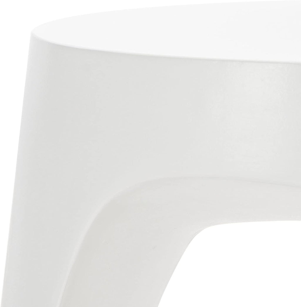 SAFAVIEH Outdoor Collection Vikki Modern Ivory Concrete Accent Table (Fully Assembled) VNN1040B