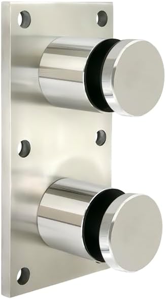 FHC RS20PS Glass Rail Standoffs 2' Dia. with Mounting Plate - Polished Stainless