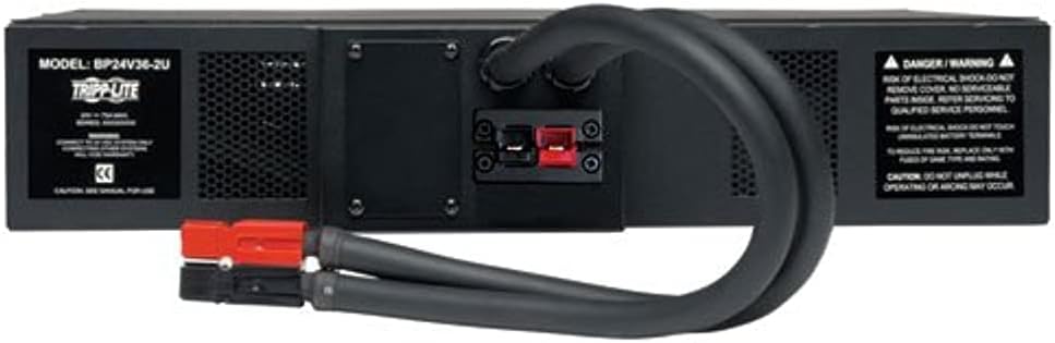 Tripp Lite 24V Extended Battery Pack Module EBM, 2U Rackmount Hardware Included, Daisychain Option, Automatically Configures to Host UPS, Heavy-Gauge Cabling Included, 2-Year Warranty (BP24V36-2US)