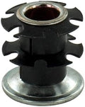 Outwater Industries Double Star Threaded Caster Insert | Heat Treated Steel | Fits 1 Inch Round 16-18 Gauge Tube | Thread: 3/8-16 | 100 Pack