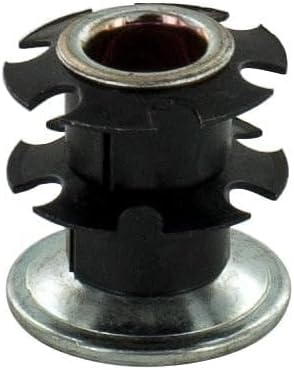 Outwater Industries Double Star Threaded Caster Insert | Heat Treated Steel | Fits 1 Inch Round 16-18 Gauge Tube | Thread: 3/8-16 | 100 Pack