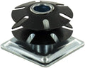 Outwater Industries Double Star Threaded Caster Insert | Heat Treated Steel | Fits 1-1/2 Inch Square 16-18 Gauge Tube | Thread: 3/8-16 | 100 Pack