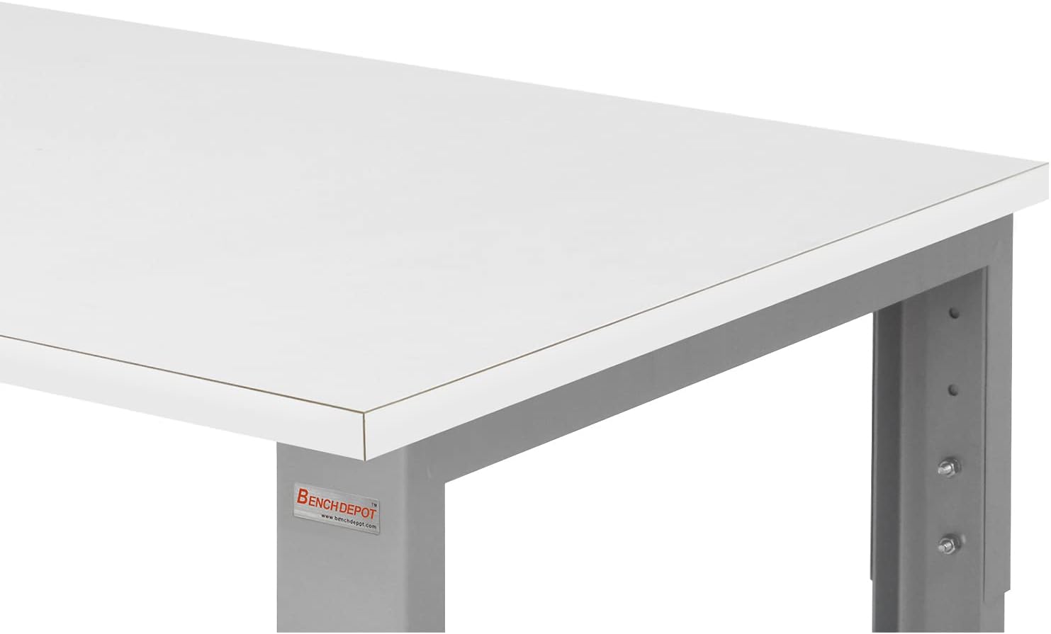 Table & Workbench: 1' Thick Laminate Top, Height Adjustable Bench - 30' D x 48' L x 30' - 36' H - by BenchPro