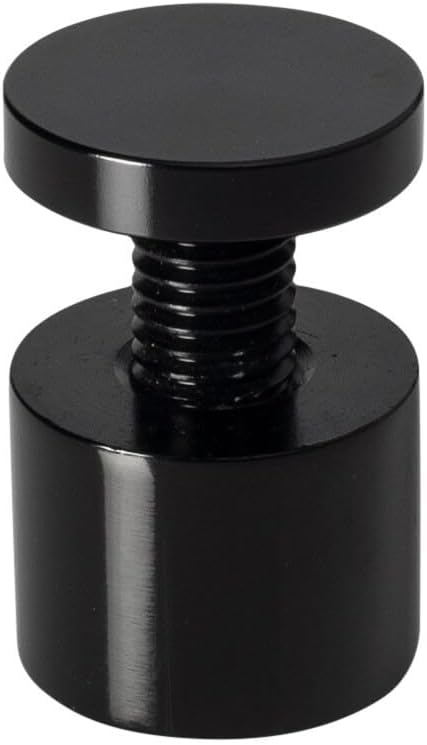 Sign Standoff 1' Diameter x 3/4' Barrel Length Black Aluminum Eco Series Easy Fasten Standoff Pack of 20 by Outwater