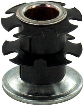 Outwater Industries Double Star Threaded Caster Insert | Heat Treated Steel | Fits 1 Inch Round 16-18 Gauge Tube | Thread: 5/16-18 | 100 Pack