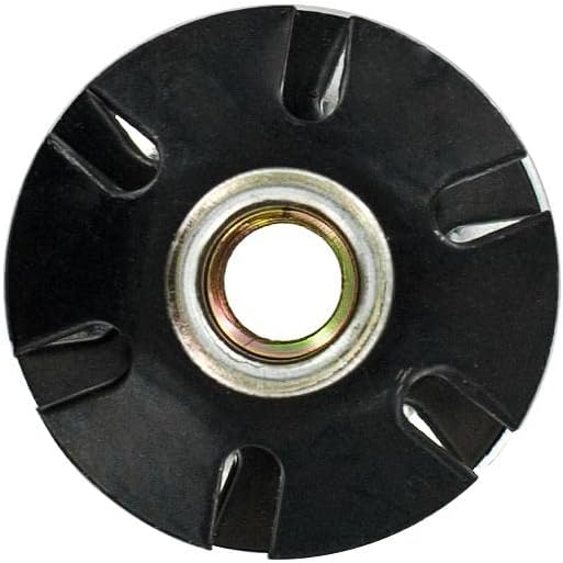 Outwater Industries Double Star Threaded Caster Insert | Heat Treated Steel | Fits 1-1/2 Inch Round 16-18 Gauge Tube | Thread: 3/8-16 | 100 Pack