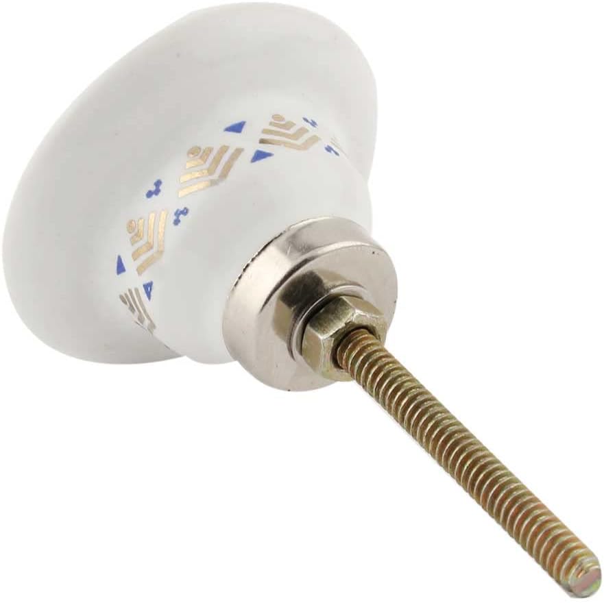 Indian Shelf 18 Piece Square Floral Ceramic Multicolor Classic Dresser Handles Drawer Knobs Cabinet Pulls Vintage Touch