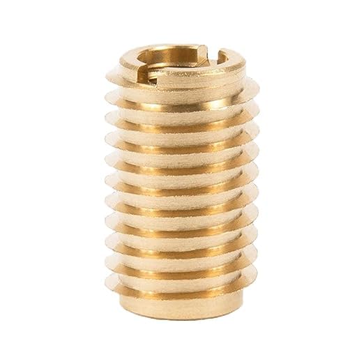 E-Z LOK 400-510 Threaded Insert for Hard Wood, Brass Thread Inserts, 5/16-18 Internal Threads, 1.00' Length, (Pack of 100)