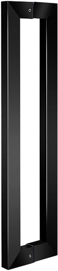 Solid Standoffs Heavy Duty Commercial Grade-304 Stainless Steel Push Pull Modern Door Handle,for Barn Door Pull Handle,Glass Pulls,Easy to Install (Colour: Black,Size: 800 x 762 mm)