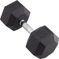 Body Sport Rubber Encased Hex Dumbbell Weight, Single – Dumbbells for Exercises – Strength Training Equipment – Home Gym Accessories – Weight Training