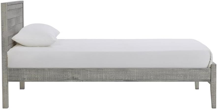 Windsor 3-pc Kids Bedroom Set, Twin Panel Bed, Rustic Gray, Two Matching Nightstands, Pine Wood, Metal Drawer Glides, 42 in. W x 79 in. D x 39 in. H Bed, 22 in. W x 17 in. D x 25 in. H Nightstands