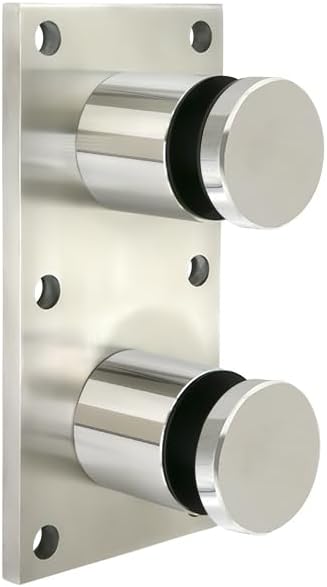 FHC RS20PS Glass Rail Standoffs 2' Dia. with Mounting Plate - Polished Stainless