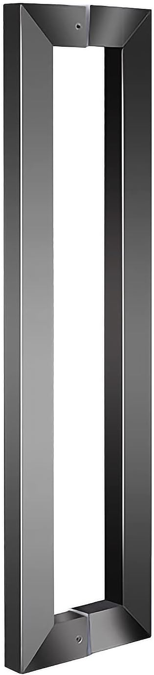 Solid Standoffs Heavy Duty Commercial Grade-304 Stainless Steel Modern Push Pull Door Handle,for Barn Door Handle,Glass Handles,Easy to Install (Color: Black Titanium,Size: 1200 x 1162 mm)