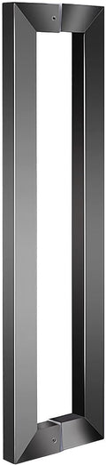 Solid Standoffs Heavy Duty Commercial Grade-304 Stainless Steel Modern Push Pull Door Handle,for Barn Door Handle,Glass Handles,Easy to Install (Color: Black Titanium,Size: 1200 x 1162 mm)