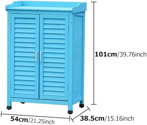 Wooden Outdoor Potting Bench Table - Waterproof Patio Storage Cabinet & Garden Workstation - Perfect for Backyard, Lawn & Patio Gardening Tools & Supplies