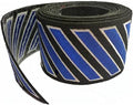 Uniform Service Hash Marks - Royal Blue/White Stripes on Black Felt Backing for Law Enforcement and Security - 100 Count Roll (Easily Cut to Fit Desired Hashmark Count Needed)