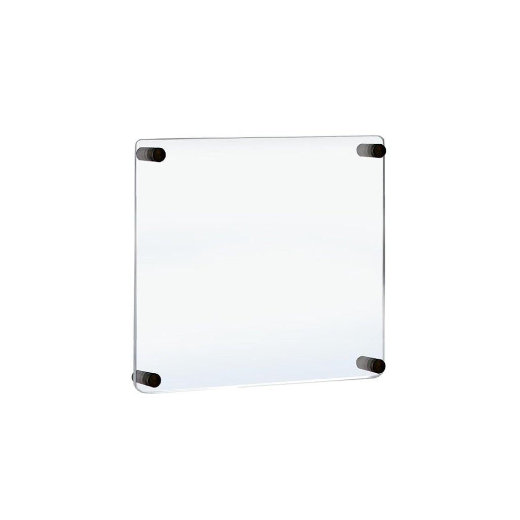 Azar Displays 105520-BLK Floating Acrylic Gallery Wall Set of Four Floating Frames with Stand Off Caps: 16' x 16' Graphic Size, Overall Frame Size: 20' x 20', Black, 4-Pack