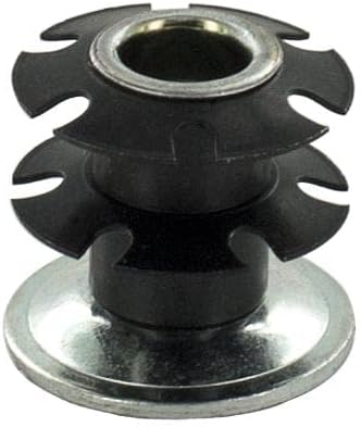 Outwater Industries Double Star Threaded Caster Insert | Heat Treated Steel | Fits 1-1/8 Inch Round 16-18 Gauge Tube | Thread: 3/8-16 | 100 Pack