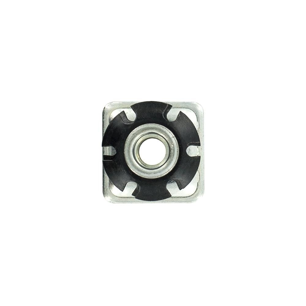 Outwater Industries Double Star Threaded Caster Insert | Heat Treated Steel | Fits 1 Inch Square 16-18 Gauge Tube | Thread: 3/8-16 | 100 Pack