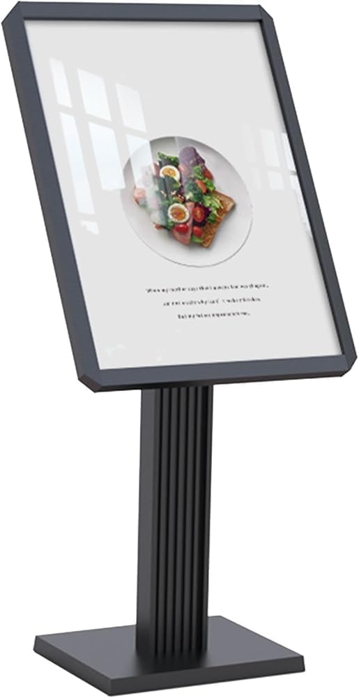 Heavy-Duty Adjustable Poster Sign Stand - Indoor/Outdoor Floor Display Holder for Store & Sidewalk Advertising(Color:Log Color)