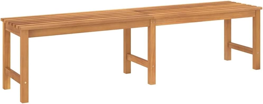 vidaXL Solid Teak Wood Patio Bench Garden Outdoor Lawn Yard Terrace Balcony Wooden Seat Seating Sitting Chair Bench Furniture 70.9'