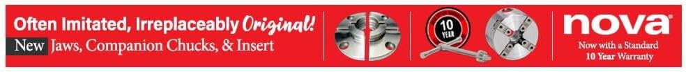 NOVA 23282 LITE SuperDirect Thread 1-1/4 in. - 8 TPI Wood Lathe Chuck, Body Only Companion Set