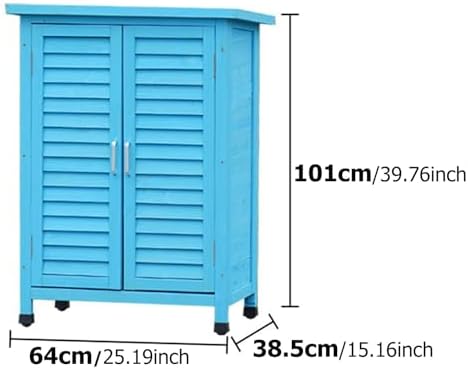 Outdoor Potting Bench Table - Durable Wooden Garden Workstation with Storage Cabinet, Waterproof Tool Shed for Backyard, Patio & Lawn Furniture Organization