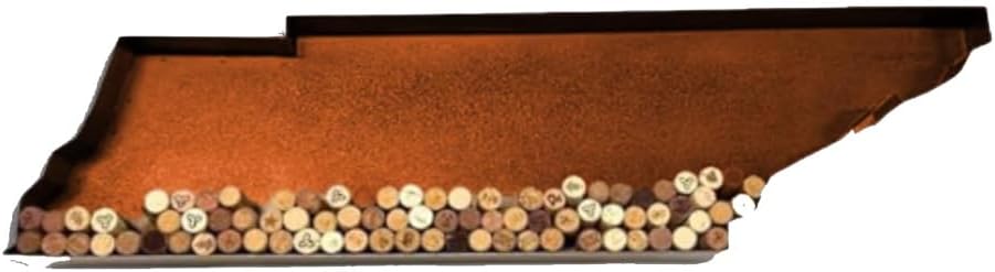 NEONSIGN Tennessee State Map Wine Cork Holder Metal Tennessee Decor Sign Wine Bar Pub Home Decoration (Brown Patina, 18 inch)