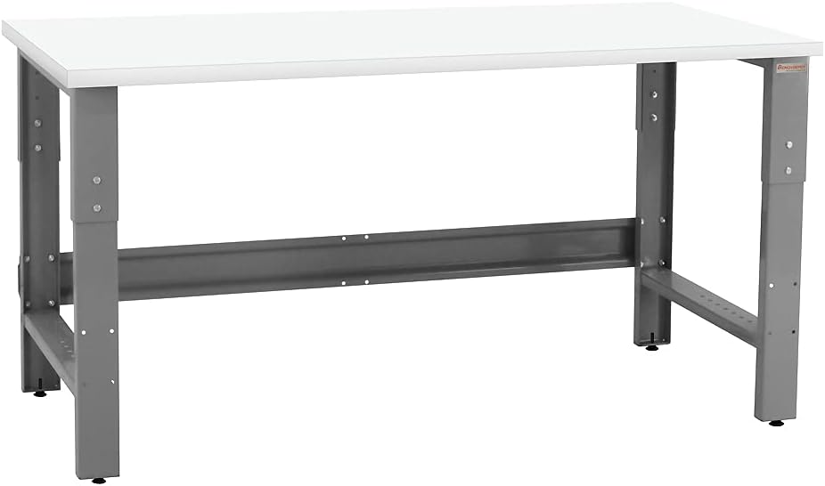 Table & Workbench: 1' Thick Laminate Top, Height Adjustable Bench - 30' D x 48' L x 30' - 36' H - by BenchPro