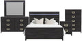 Picket House Chett King 5PC Bedroom Set with LED in Black