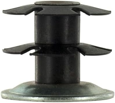 Outwater Industries Double Star Threaded Caster Insert | Heat Treated Steel | Fits 1-1/4 Inch Round 16-18 Gauge Tube | Thread: 5/16-18 | 100 Pack