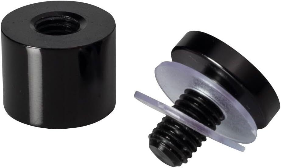 Sign Standoff 1' Diameter x 3/4' Barrel Length Black Aluminum Eco Series Easy Fasten Standoff Pack of 20 by Outwater