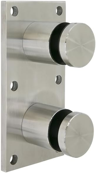 FHC RS20BS Glass Rail Standoffs 2' Dia. with Mounting Plate - Brushed Stainless