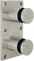FHC RS20BS Glass Rail Standoffs 2' Dia. with Mounting Plate - Brushed Stainless