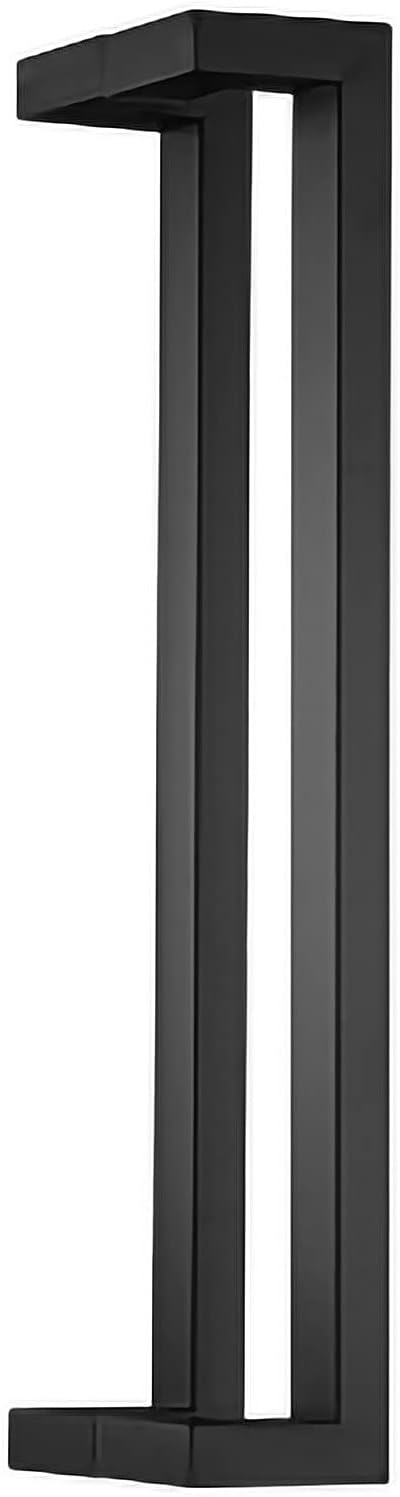 Barn Door Pull Handle, Solid Standoff Heavy Duty Commercial Grade Stainless Steel Modern Door Handle,for Barn Door Handle/Glass Handles,4 Colors(Black 16.7in (42.5cm))
