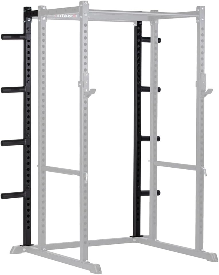 Titan Fitness T-2 Series Power Rack Extension Kit, 12-Gauge Steel Uprights, Bolt-Together Rack Expansion for Home Gym with Weight Plate Holders